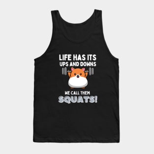 Cute Hamster Weightlifting at the Gym Tank Top